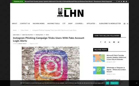 Instagram Phishing Campaign Tricks Users With Fake Login ...