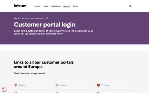 Customer portal login | Intrum