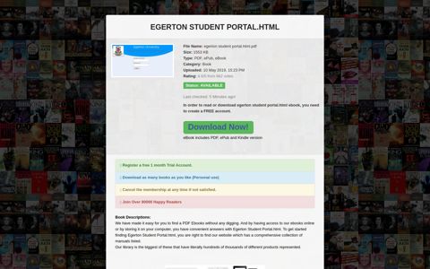 Egerton student portal - tourismthailand.org