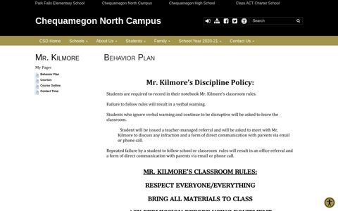 Dan Kilmore - Chequamegon North Campus