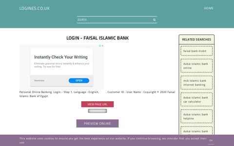 Login - Faisal Islamic Bank - General Information about Login