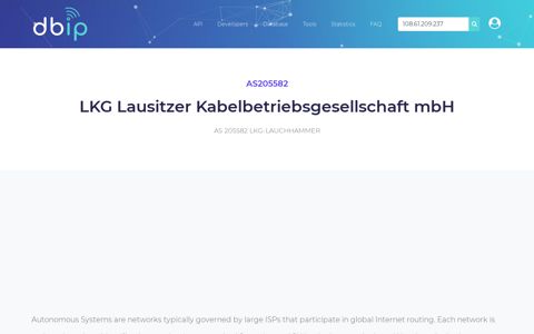 AS205582 LKG Lausitzer Kabelbetriebsgesellschaft mbH in ...