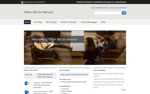 Office 365 for Harvard