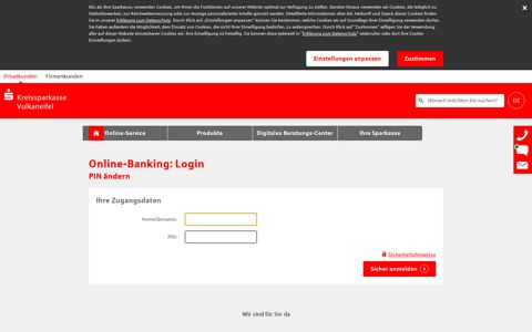 Online-Banking: Login - Kreissparkasse Vulkaneifel