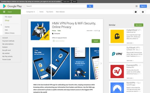 HMA VPN Proxy & WiFi Security, Online Privacy - Apps on ...