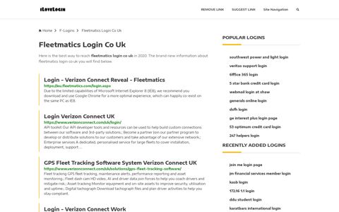 Fleetmatics Login Co Uk ❤️ One Click Access - iLoveLogin