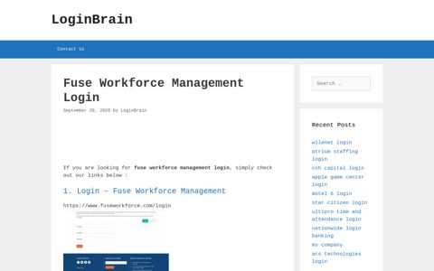 Fuse Workforce Management - Login - LoginBrain