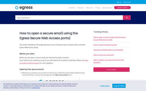 How to open a secure email using the Egress Secure Web ...