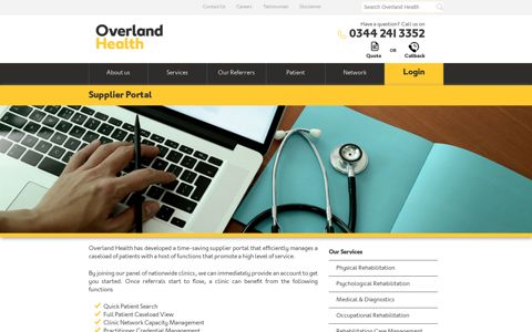 Supplier Portal - Overland Health
