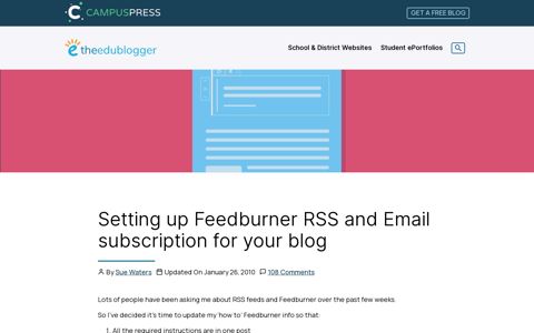 Setting up Feedburner RSS and Email subscription for your blog