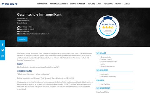 Gesamtschule Immanuel Kant - schulen.de