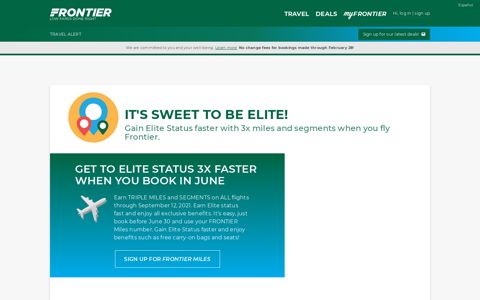 3x Miles | Frontier Airlines
