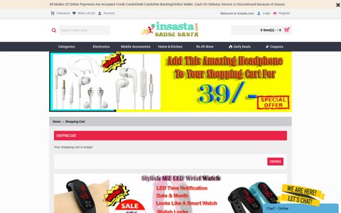 Shopping Cart - Insasta.com