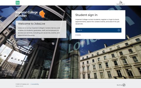 Student sign in - Imperial College London - TARGETconnect