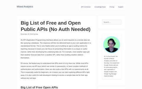 Big List of Free and Open Public APIs (No Auth Needed ...