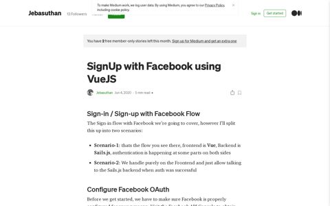 SignUp with Facebook using VueJS. Sign-in / Sign-up with ...