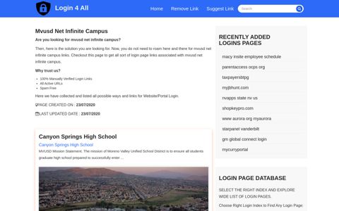 mvusd net infinite campus - Official Login Page [100% Verified]