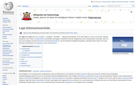 Login (Informationstechnik) – Wikipedia