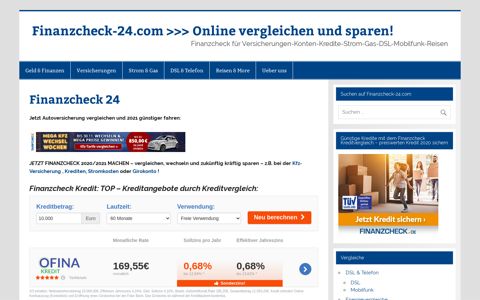 Finanzcheck-24.com >>> Online vergleichen und sparen ...