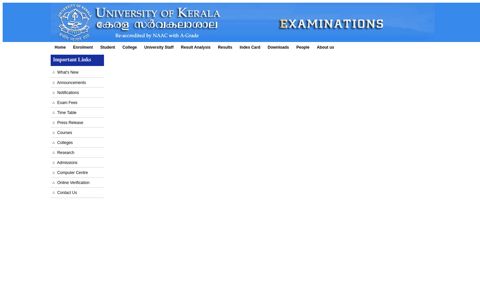 Important Links - University of Kerala