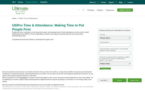 UltiPro Time & Attendance - Ultimate Software