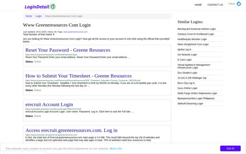 Www Greeneresources Com Login Reset Your Password ...