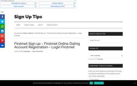 Firstmet Sign up - Firstmet Online Dating Account Registration ...
