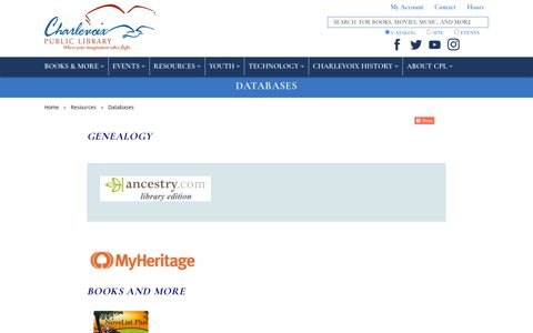 Databases | Charlevoix Public Library