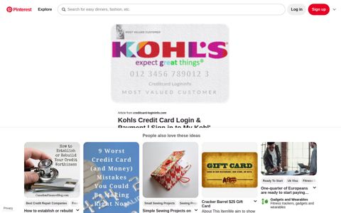 Kohls Credit Card Login & Payment | Sign in to My ... - Pinterest