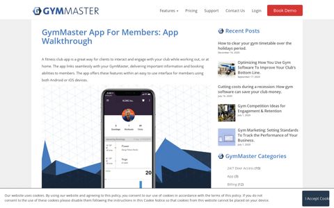 GymMaster App For Members: App Walkthrough