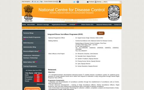 Integrated Disease Surveillance Programme (IDSP) :: National ...