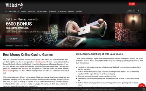 Online Casino Games | Wild Jack Online Casino