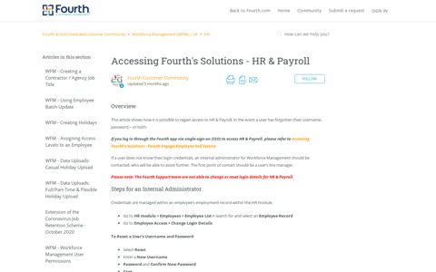 Accessing Fourth's Solutions - HR & Payroll – Fourth ...
