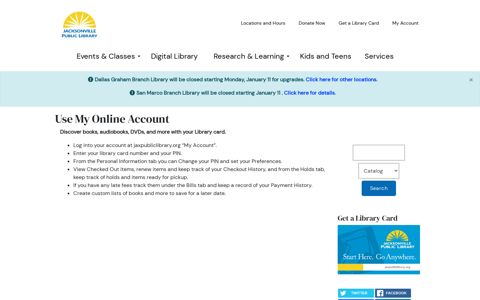 Use My Online Account | Jacksonville Public Library