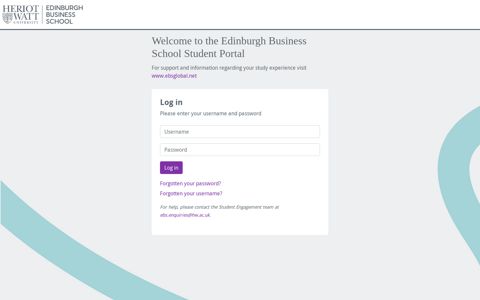 the Edinburgh Business School Student Portal