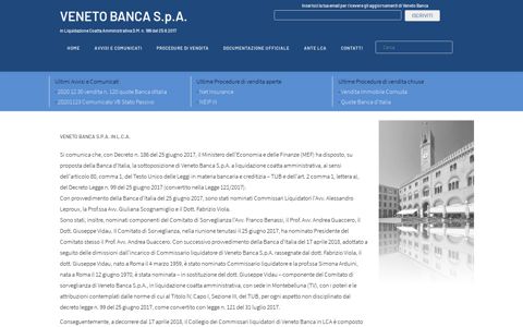Veneto Banca S.P.A. in L.C.A.