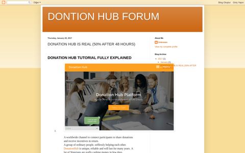 donation hub is real (50% after 48 hours) - dontion hub forum