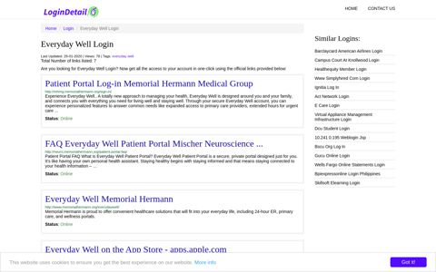 Everyday Well Login Patient Portal Log-in Memorial Hermann ...