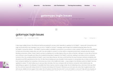 gotomypc login issues - The HAYCHE NETWORK