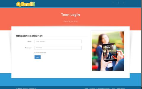Teen Login - KidsEmail