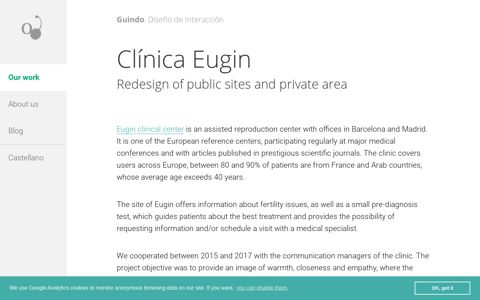 UX case study: Clínica Eugin - Guindo