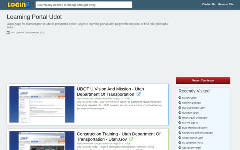 Learning Portal Udot - Loginii.com