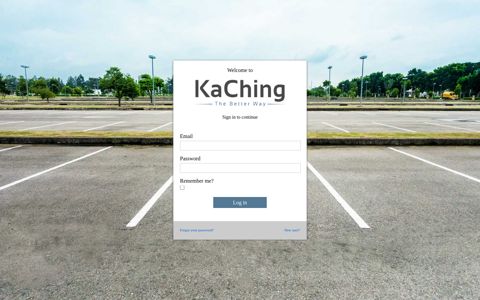 KaChing Parking: Log in