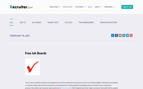 Free Job Boards - Recruiter