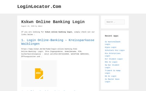 Kskwn Online Banking Login - LoginLocator.Com