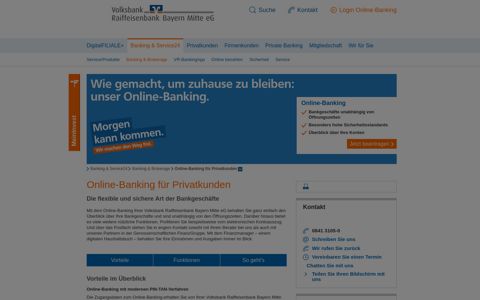 Online-Banking - Volksbank Raiffeisenbank Bayern Mitte eG
