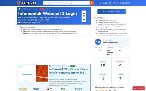 Infomaniak Webmail 1 Login - Portal-DB.live