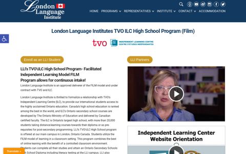 London Language Institutes TVO ILC High School Program ...