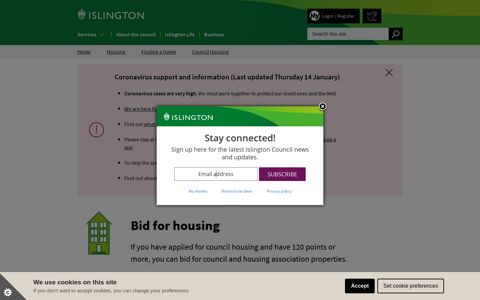 Bid for housing | Islington Council