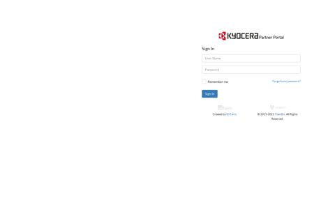 Kyocera Partner Portal: Sign In